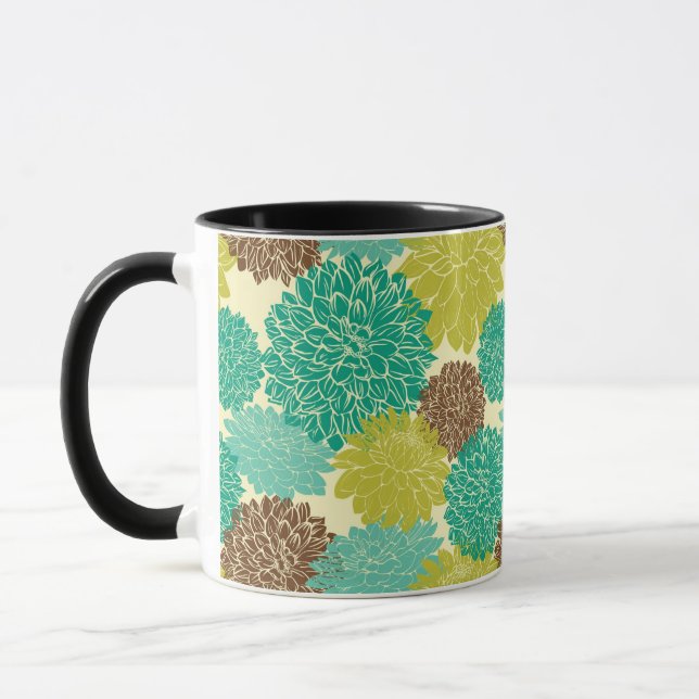 Caneca Teste padrão floral 2 (Esquerda)