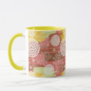 Caneca Teste padrão floral 2