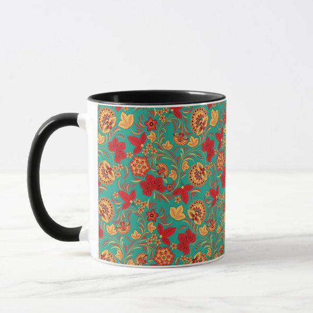 Caneca Teste padrão floral 2 (Esquerda)
