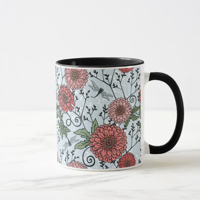 Caneca Teste padrão floral 3 (Direita)