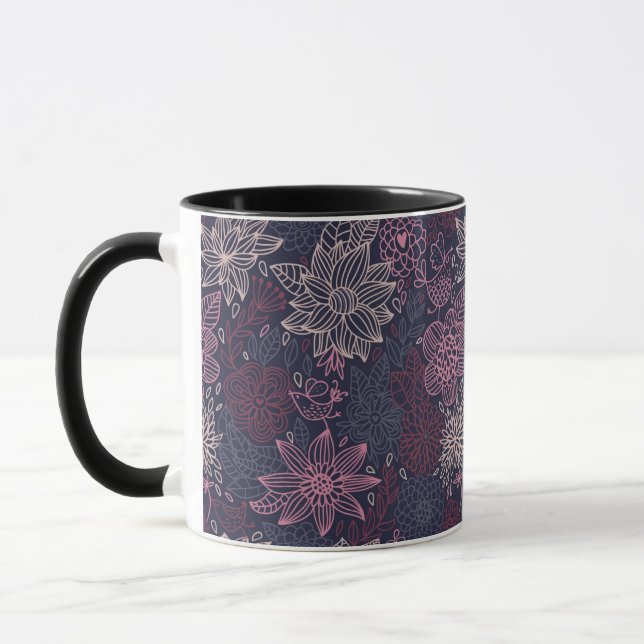 Caneca Teste padrão floral 4 2 (Esquerda)
