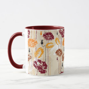 Caneca Teste padrão floral 4 da elegância abstrata
