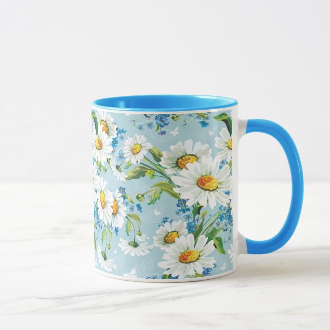 Caneca Teste padrão floral brilhante bonito à moda 2 (Direita)