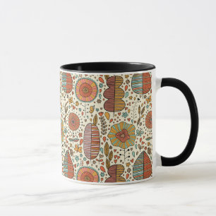 Caneca Teste padrão floral do verão feito das folhas