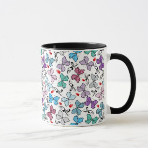 Caneca Teste padrão floral dos namorados