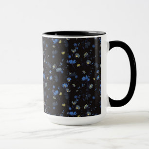 Caneca Teste padrão floral fundido vento