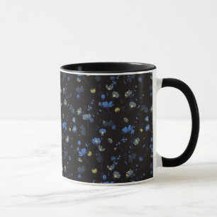 Caneca Teste padrão floral fundido vento