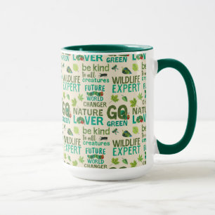 Caneca Teste padrão futuro com fome do cambiador do mund