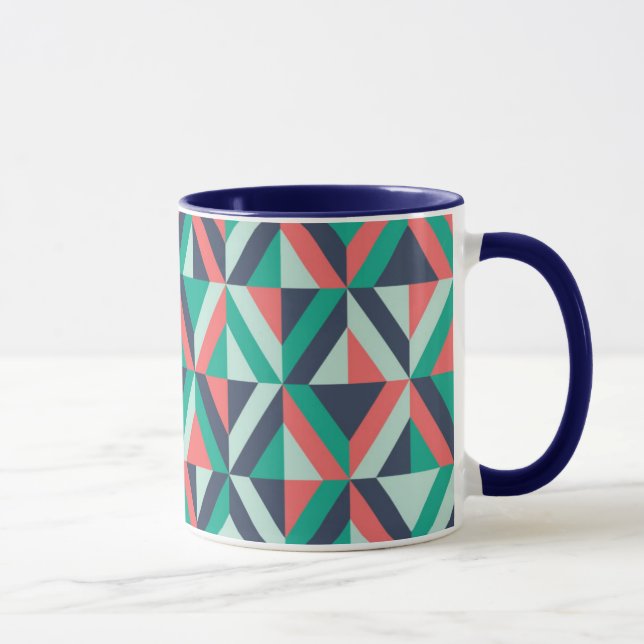 Caneca Teste padrão geométrico moderno do meio século (Direita)