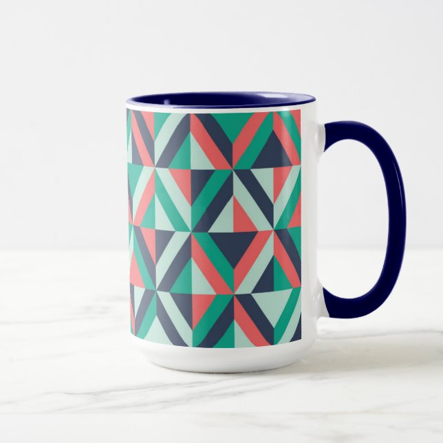 Caneca Teste padrão geométrico moderno do meio século (Direita)