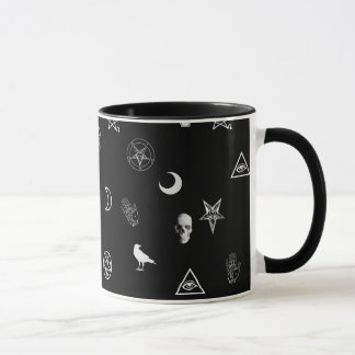 Caneca Teste padrão gótico dos símbolos