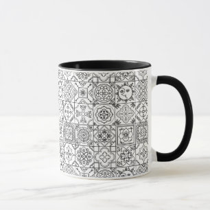 Caneca Teste padrão inspirado de Talavera