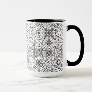 Caneca Teste padrão inspirado de Talavera