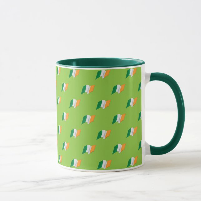 Caneca Teste padrão irlandês da bandeira (Direita)