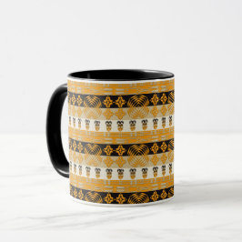 Caneca Teste padrão tribal africano das listras de Etnic