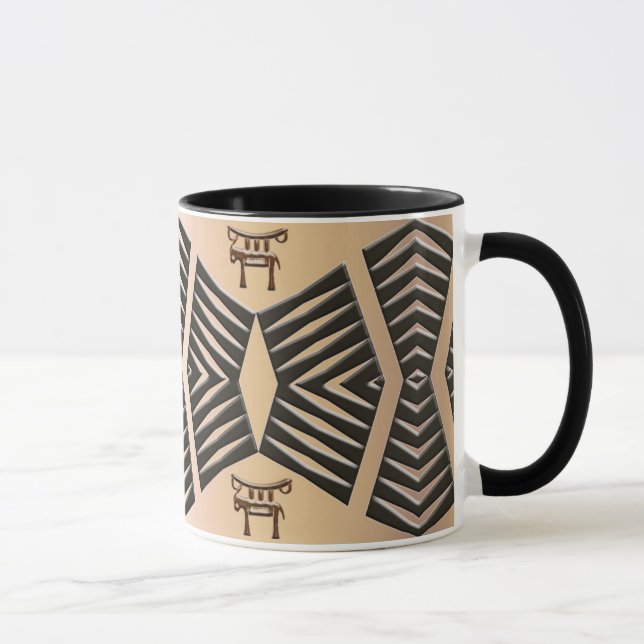 Caneca teste padrão tribal africano étnico (Direita)
