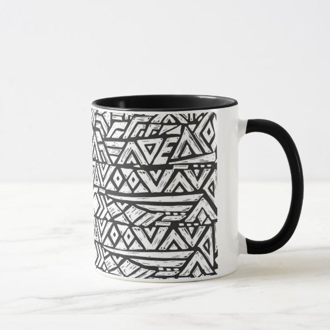 Caneca Teste padrão tribal artística inspirado (Direita)