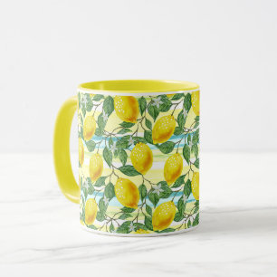 Caneca Teste padrão tropical anca bonito da fruta do
