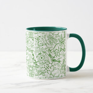 Caneca Teste padrão verde da biologia