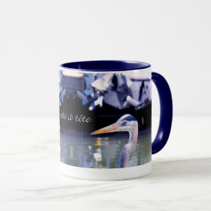 Caneca tête à tête em azul