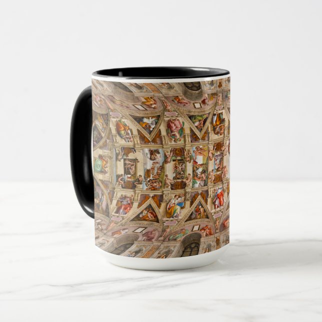 Caneca Teto da Capela Sistina por Michelangelo (Frente Esquerda)