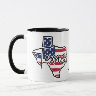 Caneca Texas de nome personalizado