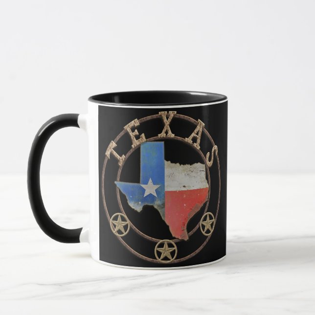 Caneca Texas Map Barn Art (Esquerda)