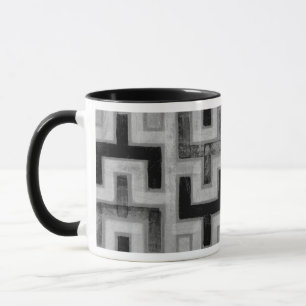 Caneca Têxtil africano de mudos com Padrões geométrico