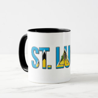 Caneca Texto da Bandeira de Santa Lúcia | Design Orgulho