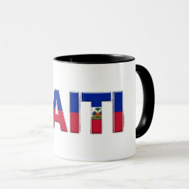 Caneca Texto da Bandeira do Haiti | Design Orgulho Caribe
