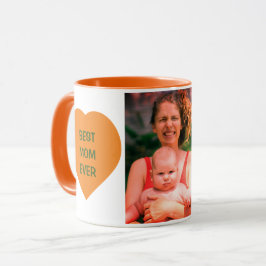 Caneca Texto de imagem e corações personalizados
