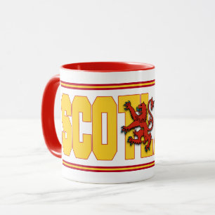 Caneca Texto de Sinalizador da Escócia
