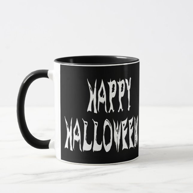 Caneca Texto do Fantasma Halloween (Esquerda)
