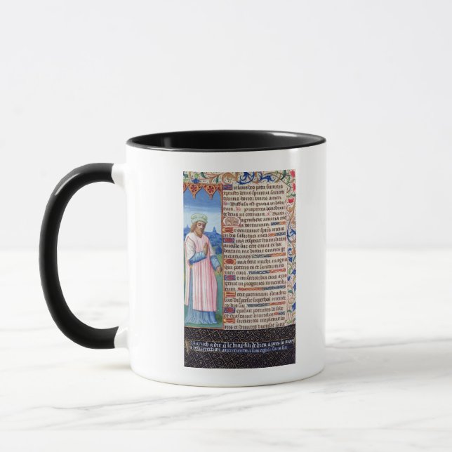 Caneca Texto do Magnificat com um retrato de (Esquerda)