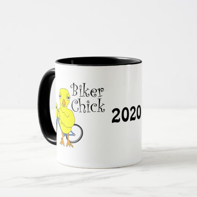Caneca Texto do Pintinho Biker (Frente Esquerda)