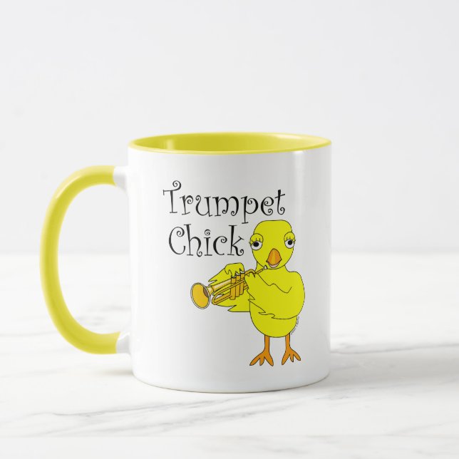 Caneca Texto do Pintinho de Trompete (Esquerda)