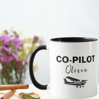 Texto e avião CO-PILOT modernos, presente personal