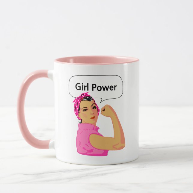 Caneca Texto editável de energia para meninas (Esquerda)