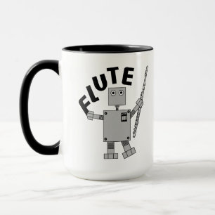 Caneca Texto Flute Robot