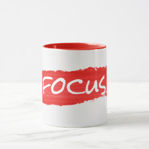 Caneca Texto FOCADO Na Tinta Vermelha