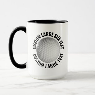 Caneca Texto Grande BLACK Combo 15oz Golf Personalizado