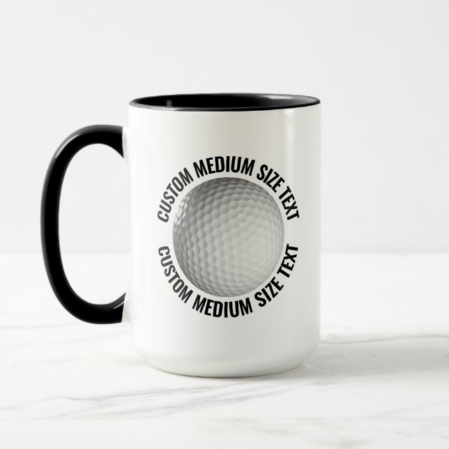 Caneca Texto Médio BLACK Combo 15oz Golf Personalizado (Esquerda)