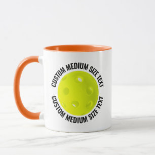 Caneca Texto Médio LARANJA Combo 11oz Pickleball Personal