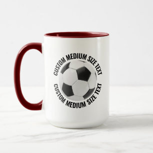 Caneca Texto Médio MAROON Combo 15oz Futebol Personalizad