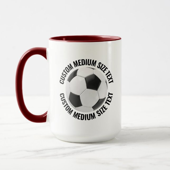 Caneca Texto Médio MAROON Combo 15oz Futebol Personalizad (Esquerda)