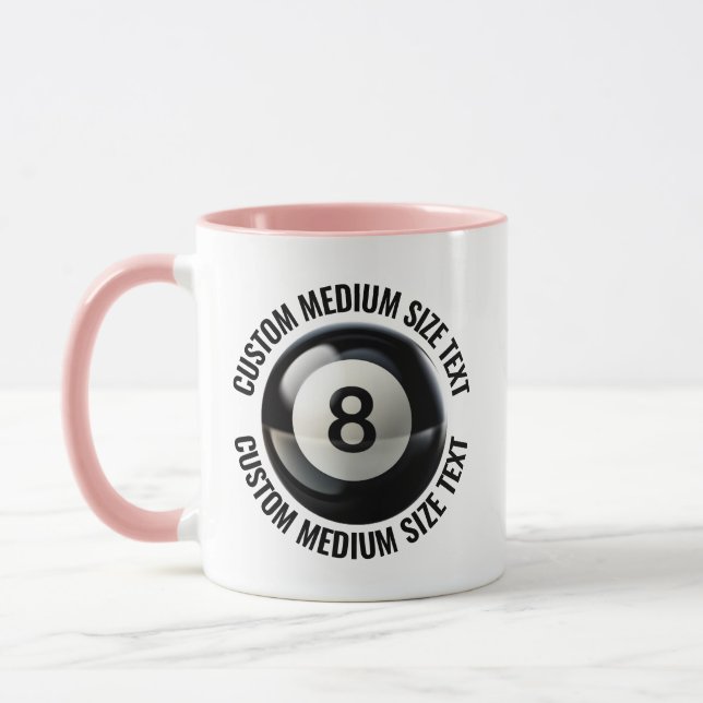 Caneca Texto Médio PINK Combo 11oz Personalizado 8 Ball (Esquerda)