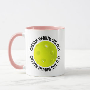 Caneca Texto Médio PINK Combo 11oz Pickleball Personaliza