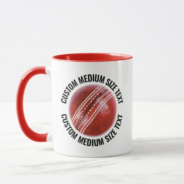 Caneca Texto Médio RED Combo 11oz Críquete Personalizado (Esquerda)