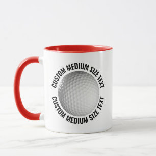 Caneca Texto Médio RED Combo 11oz Golf Personalizado