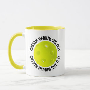 Caneca Texto Médio YELLOW Combo 11oz Pickleball Personali